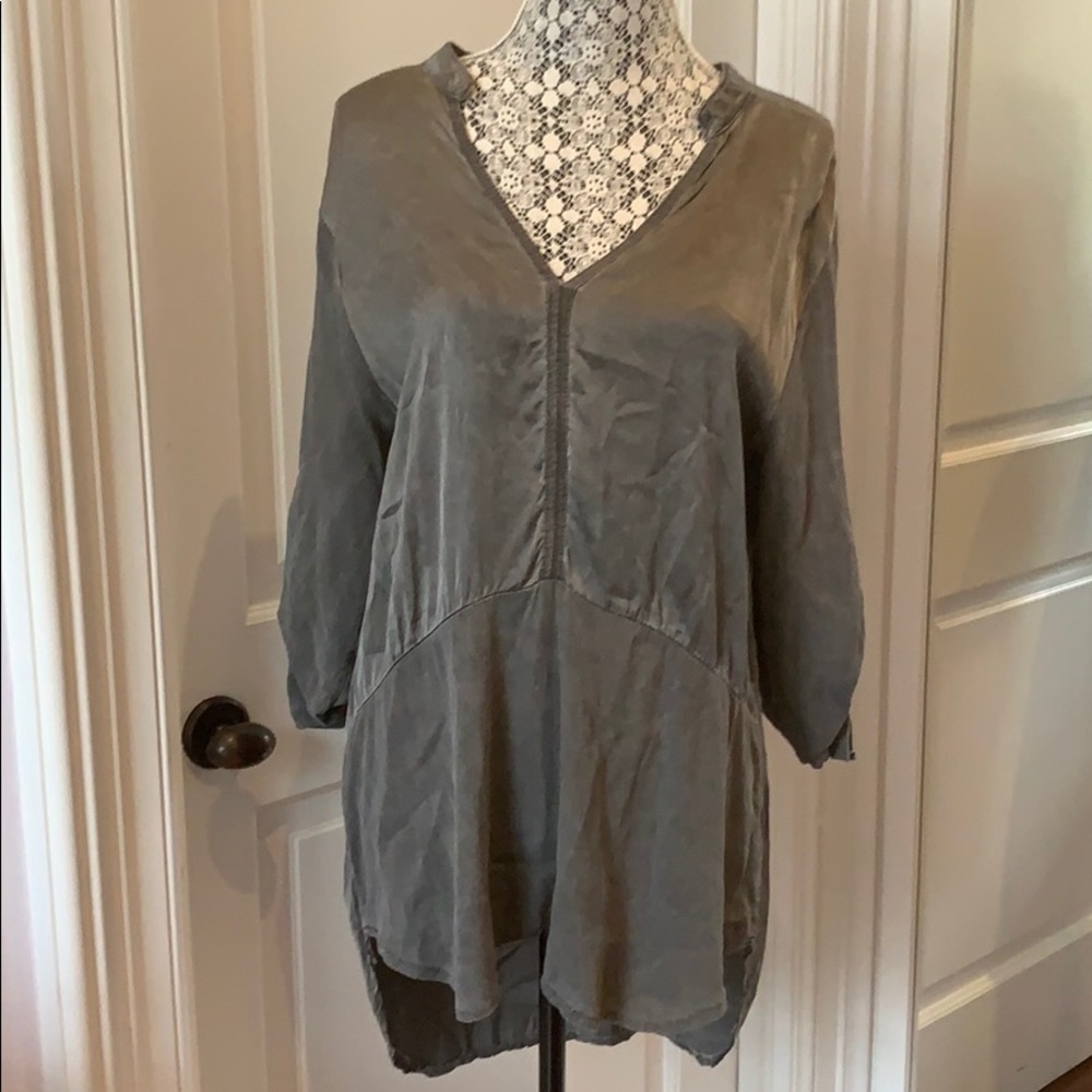 Silk Grey Pistache Blouse